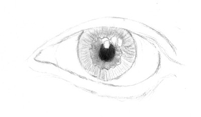 كيفية رسم عيون قلم رصاص الأشعة المظلمة